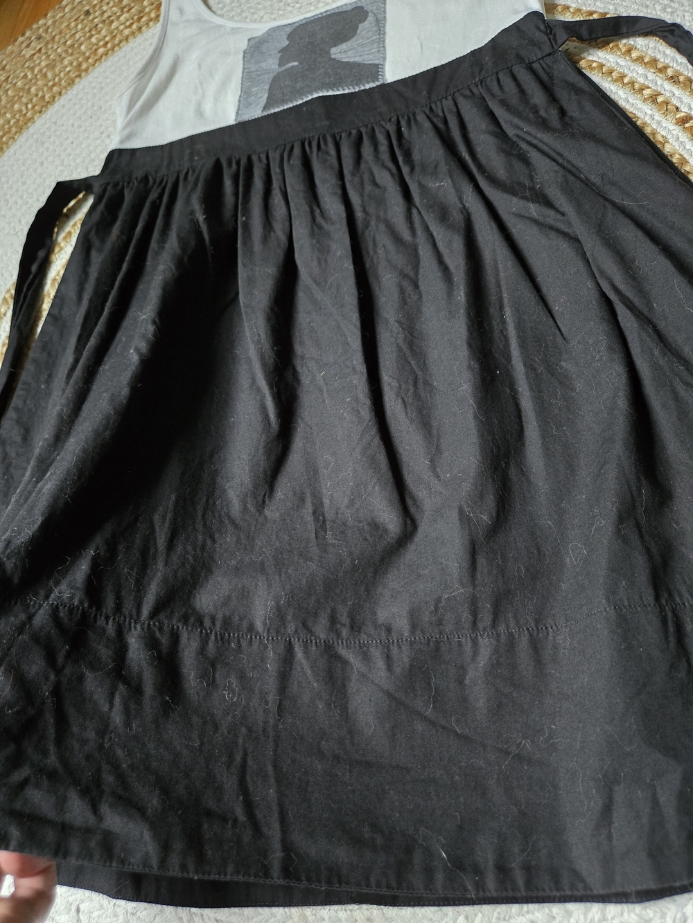 Vintage Y2k Ardene Black & White Mini Dress Graphic Bust Minimalist Color Block - Picture 4 of 14